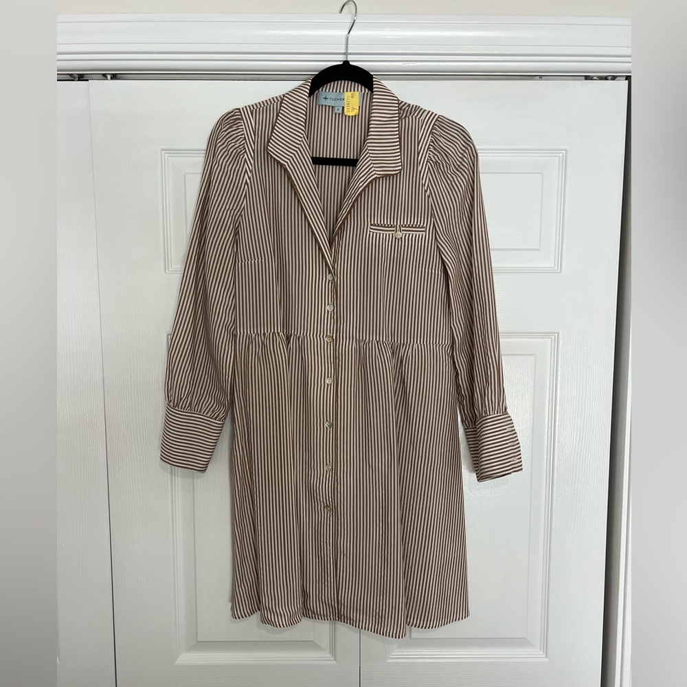 Tuckernuck Brown Striped Dress
